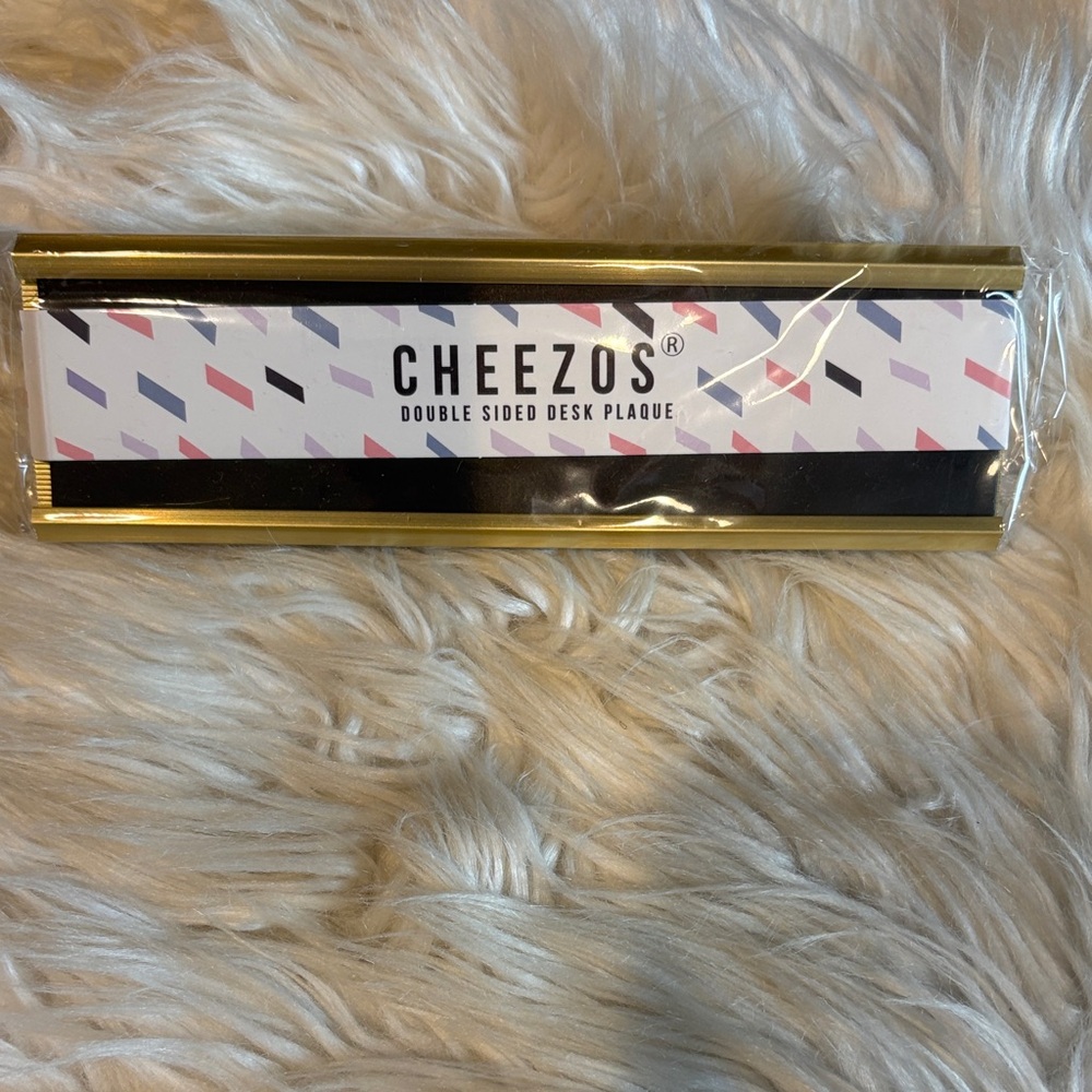 Gold Double-Sided Desk Plaque